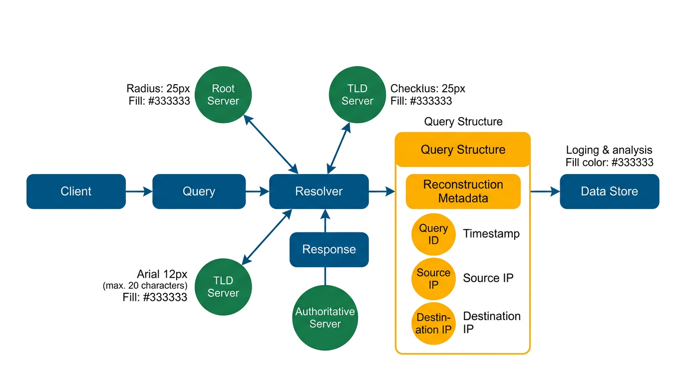 Diagramma: La struttura della query include metadati di ricostruzione